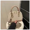 Moda Primavera 2026 Grande Capacidade Tendência Texturizado Color Block Estiloso Tecido Popular Bolsa de Ombro Único Transversal Bolsa concha