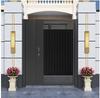 Puerta de Patio de Villa de Aleación de Aluminio Acero Inoxidable Apertura Simple/Doble Puerta Exterior Moderna para Patio Hierro Forjado Rústico Entrada de Jardín