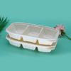 Lonchera desechable degradable de papel multicompartimento para negocios, lonchera para llevar, caja de embalaje para llevar, caja para snacks multicompartimento, caja para dumplings
