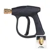 Pistola de Água para Lavagem de Carros de Alta Pressão Curta Máquina de Limpeza de Conexão Rápida Pistola de Alumínio Conjunto de Bicos de Pistola de Lavagem de Carros Multifuncional Doméstico em Estoque