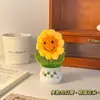 Decoração de Mesa Girassol Enfeites Artesanais Decoração de Escritório Flor Tecida Produto Acabado Presente de Aniversário para Mulheres Novo Estilo