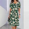 2024 Nuevo Vestido de Dama Estampado Floral Elegante Hermoso Vestido Midi Vestido de Verano para Mujer