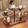 Porta-Copos Estilo Chinês Retrô Madeira Maciça Multicamadas Rack de Armazenamento para Xícaras de Chá Decoração de Mesa Ornamentos Rack de Exibição de Copos