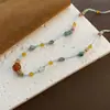 Collar de Diseño Fresco con Colores Contrastantes, Moda Nuevo Estilo Chino, Cadena para Clavícula con Cuentas de Piedra Natural para Mujer, Nuevo Modelo 2026