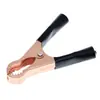 Pinza de cocodrilo extragrande de 50 A, ensanchada y engrosada, de 80 mm de largo, chapada en cobre, con dientes, para almacenamiento de energía de inversores solares.