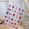 Populares stickers de uñas Maillard Diamond Plaid en relieve delgados resistentes a juego de colores a cuadros simples adhesivos stickers de uñas a rayas