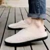 Zapatos de Lona para Hombre de Verano, Mocasines Casuales Estilo Coreano de Caña Baja, Zapatos de Tela del Viejo Pekín, Zapatos Perezosos sin Cordones