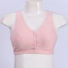 Roupa Íntima Sutiã para Mães Roupa Íntima para Idosas Sutiã de Fivela Frontal Feminino Sem Aro de Aço Colete Todo em Algodão Tamanho Plus Algodão Puro com Bojo