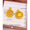Colar Pingente Bússola Oito Tesouros Dourado Estilo Antigo com Diamante Vermelho Rotativo, Joia Pingente Corrente de Suéter Novo Estilo Chinês Rotatório