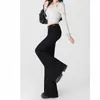 Jeans Bootcut Hot Girl Americano para Mulheres 2025 Outono e Inverno Novo Estilo Cintura Baixa Solto Emagrecimento Visual Elástico Versátil Calça Wide Leg