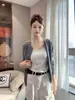 [En Stock] Cardigan Suéter Camisa de Punto Suave Versátil de Moda "Crema de Leche de Vainilla" de Liang Xiao Zhi