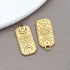 Aço Inoxidável Coração Pêssego Dourado Redondo Olho do Diabo Pingente Pingente Brincos DIY Chaveiro Acessórios de Joias