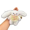 Colgante de Muñeca Conejo de Peluche Lindo Creativo Puesto de Conejo de Orejas Largas que Chilla Llavero Colgante de Bolso
