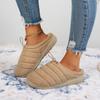 Zapatillas de Casa de Algodón Populares Transfronterizas con Hebilla de Cuerda de Peluche Ajustables para Otoño e Invierno, Zapatillas de Algodón para Interiores, Suaves, Cómodas y Cálidas para Mujer