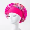 Amazon Venta al por Mayor Transfronteriza Gorro de Noche de Satén de Ala Ancha y Copa Redonda Accesorios Europeos y Americanos Impresos para el Cuidado del Cabello Sombrero de Tela de Satén para Mujer