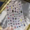 Pegatinas para Uñas en Relieve, Populares Estilo DIY Pegatinas Europeas y Americanas para Uñas, Decoraciones de Uñas de Copa del Mundo de Moda, Uñas Portátiles
