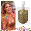 Gel Brillante Transfronterizo en Bolsa para Festivales de Carnaval, Maquillaje de Brillo Facial, Escamas de Brillo Corporal, Parches de Maquillaje
