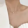 Moda Minisse Estilo Exquisito Verano Combinable Acero de Titanio Colgante de Zircón Oro de 18K Resistente al Agua Retención de Color Collar Exquisito para Mujer