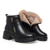 Botines mujer tacón grueso botas de algodón dropshipping suelo nevado madre zapatos de algodón y piel cálidos con felpa engrosada suela gruesa botas de invierno una pieza