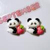 Accesorios de resina al por mayor accesorios diy zapatos hechos a mano flor vaso de agua pasta pegamento en crema tocado infantil parche artes marciales panda