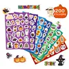 Pegatinas de Halloween Transfronterizas 200 Piezas 8 Diseños Únicos Pegatinas de Dibujos Animados DIY para Niños Pegatinas de Decoración Festiva