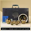 Ciudad Prohibida 999 Tazón Cubierto de Plata Dorada Taza de Té Magnolia de Rama Dorada Especial Juego de Té Kung Fu Caja de Regalo Lujo Accesible Gama Alta