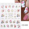 Pegatinas de uñas de flores nuevas transfronterizas tulipán flor pegatinas de uñas adhesivas pegatinas de uñas lote mixto uñas