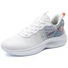 Otoño nuevos zapatos ligeros de suela blanda transpirables superficie de malla tejida voladora tacón bajo modernos casuales zapatos de malla tenis para correr zapatos de hombre