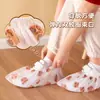 Cobre-sapatos descartáveis para uso doméstico, antiderrapante para ambientes internos, tecido não tecido, espessado, estampa de desenho animado, reutilizável, resistente ao desgaste, cobre-pés para adultos
