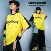 Ropa Moderna de Street Dance para Niños, Pantalones de Pierna Ancha Holgados de Manga Corta a la Moda, Ropa Genial para Actuaciones para Niños, Conjuntos Hiphop de Verano