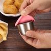 Acero Inoxidable 304 70ml Tapa de Silicona Plato para Salsa Spot Hogar Plato para Condimentos Salsa de Soya Ketchup Conservación Fresca Plato Pequeño