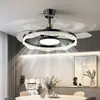 Lámpara ventilador nórdica, lámpara de ventilador de techo simple y moderna para comedor, lámpara de sala de estar de lujo minimalista italiano para el hogar, lámparas de iluminación de Zhongshan
