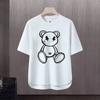 2024 Novo estilo americano Trendy Brand Carta estampada camiseta de manga curta Masculino Summer Ins Trendy Brand Loose Casual Top
