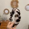 Nueva banda para el cabello de leopardo, clásica diadema de felpa multicolor, estilo coreano, banda para el cabello, banda para el cabello de moda retro para mujer.