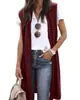 2026 Venda Quente Transfronteiriça Popular no Ebay e Amazon Moda Casual Cor Sólida Elegante Colete de Comprimento Médio em Seis Cores e Quatro Tamanhos 8820