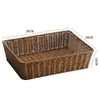 Cesta de Armazenamento para Gabinete Kens Mesa de Centro Japonesa Caixa de Diversos Rattan Sintético Trançado Cesta de Armazenamento para Entrada Casa Caixa de Armazenamento para Mesa