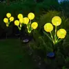 Luces de bola de diente de león alimentadas por energía solar para decoración de césped, envío transfronterizo, plantas decorativas para jardín y césped al aire libre