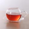 Copo de água de vidro resistente a altas temperaturas com pires, copo de chá de flor de vidro borossilicato com alça, copo de café da manhã, copo de leite e café, fornecimento Taobao
