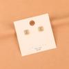 Pendientes cuadrados geométricos de la serie Tea Needle de plata S925, 2023, nuevos y exclusivos pendientes de diseño de nicho, con un toque de moda para mujer, B746
