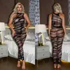 Lencería sensual, body de malla lateral sin mangas, sexy y adelgazante, prenda de dormir de una pieza transfronteriza europea y americana, prenda ajustada w876