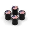Tampinha de válvula de pneu de carro em liga de alumínio, coluna hexagonal, bandeira americana, material da tampinha, capa do núcleo da válvula, capa de poeira universal