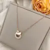 Collar de Círculo de Ganso de Venta Caliente Transfronterizo para Mujer, Temperamento a la Moda, Diamantes Microincrustados, Colgante de Cisne Elegante y Dulce, Collar para Clavícula para Mujer