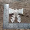 Adhesivos de Tela de Encaje con Lazo de Perlas Blanco Negro Corazón Mariposa Accesorios para el Cabello Hechos a Mano DIY Materiales Decorativos F365
