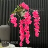 Decoración de Flor de Glicina Flor Flor Gigante Enredadera Rama Larga Cadena Flor de Seda Foto Boda Pesca Abler Enredadera de Flor Falsa