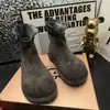 Botines Gruesos de Cuero Mate con Punta Redonda para Mujer 2026 Otoño/Invierno Nuevo Estilo de Moda Versátiles Plegables de Dos Vías Botas Martin