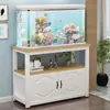 Gabinete para acuario gabinete inferior base de marco inferior metálico acuario plantado estante para acuario base de acuario de hierro forjado estante para acuario acuario