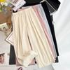 Pantalones Globo de Algodón Lavado Delgados y Sencillos de Verano para Mujer Talla Grande 100 kg Plus, Pantalones Capri Talla Grande 7583