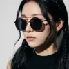 Gafas Xunge con montura grande de metal, gafas de sol coloridas para hombre, gafas de sol retro de moda de doble haz para mujer ins2024 Nuevo