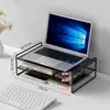 Suporte para Gabinete de Computador de Mesa com Rodinhas Suporte de Chassi Base Elevatória para Escritório Casa Bandeja Prateleira de Armazenamento