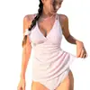 Bikini de Color Sólido Estilo Ins Coreano Traje de Baño de una Pieza Adelgazante Sexy que Favorece la Figura Estudiante Pecho Pequeño Traje de Baño para Natación y Aguas Termales